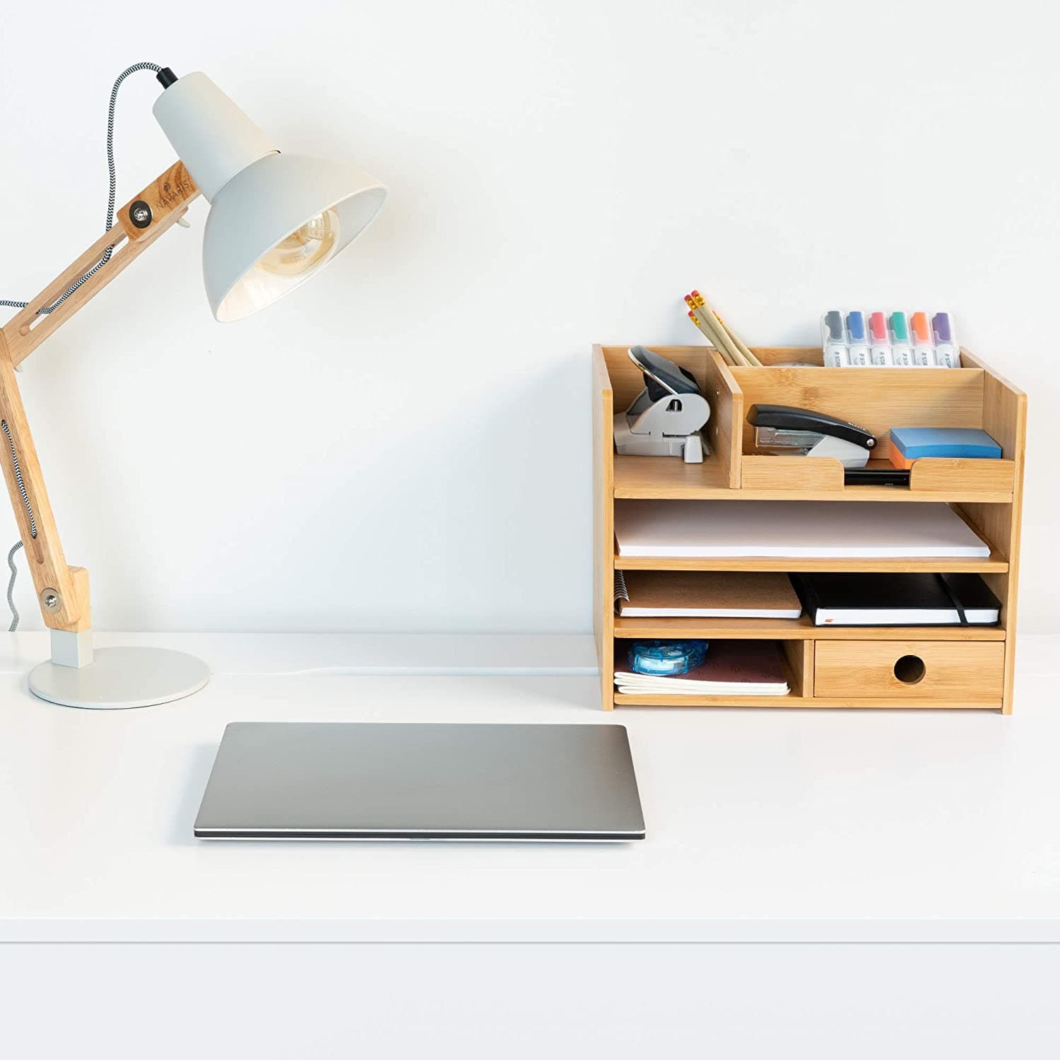 Het bureau organizer overzicht, waarmee jij je bureau kunt indelen